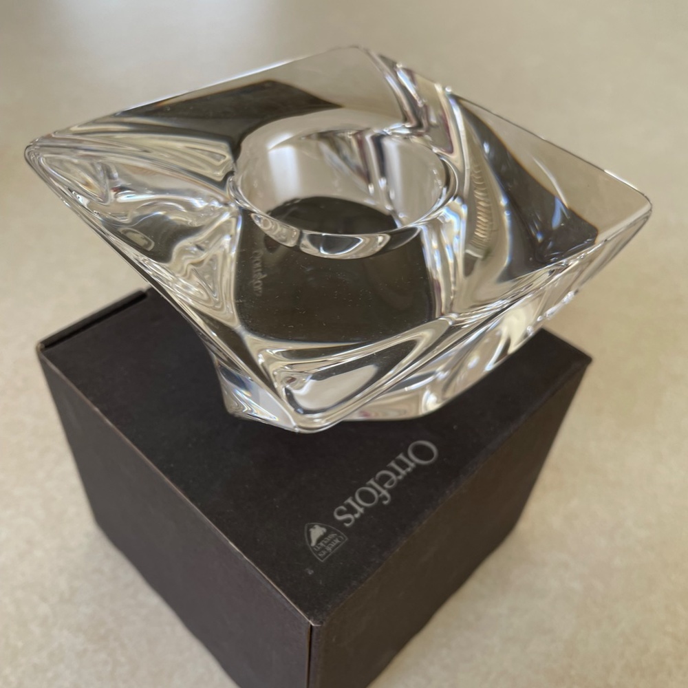 Beautiful Orrefors crystal votive in excellent condition.